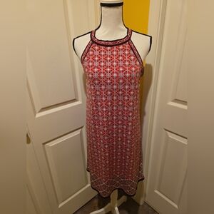 MAX STUDIO COLORFUL HALTER DRESS, SIZE L
